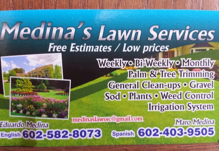 Medina ' s Lawn Services is fast, friendly, efficient and affordable