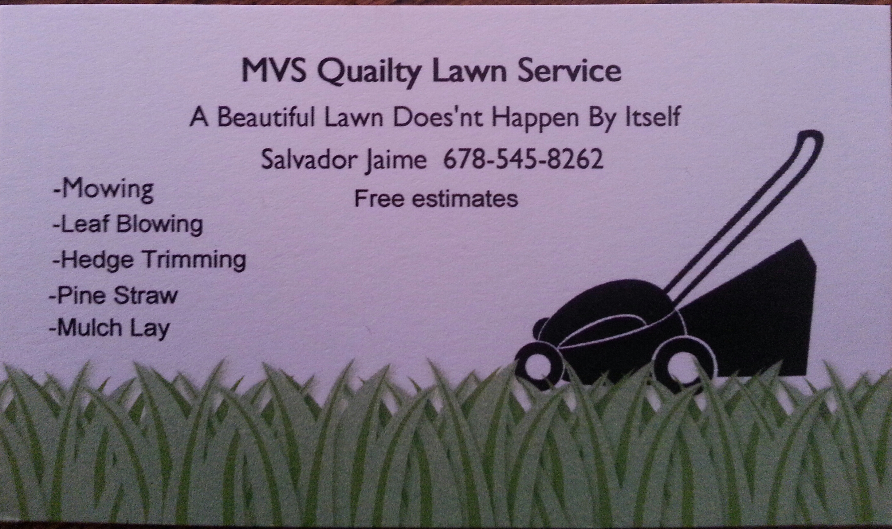 MVS Quality Lawn Service