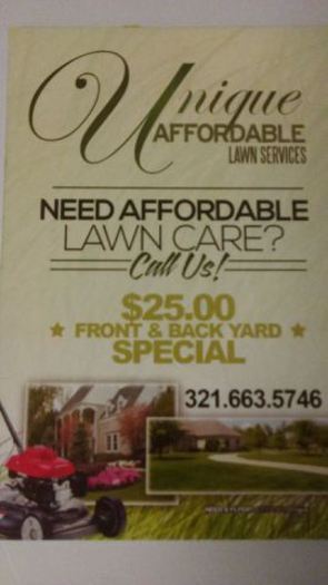 Professional lawn cutting at an affordable price