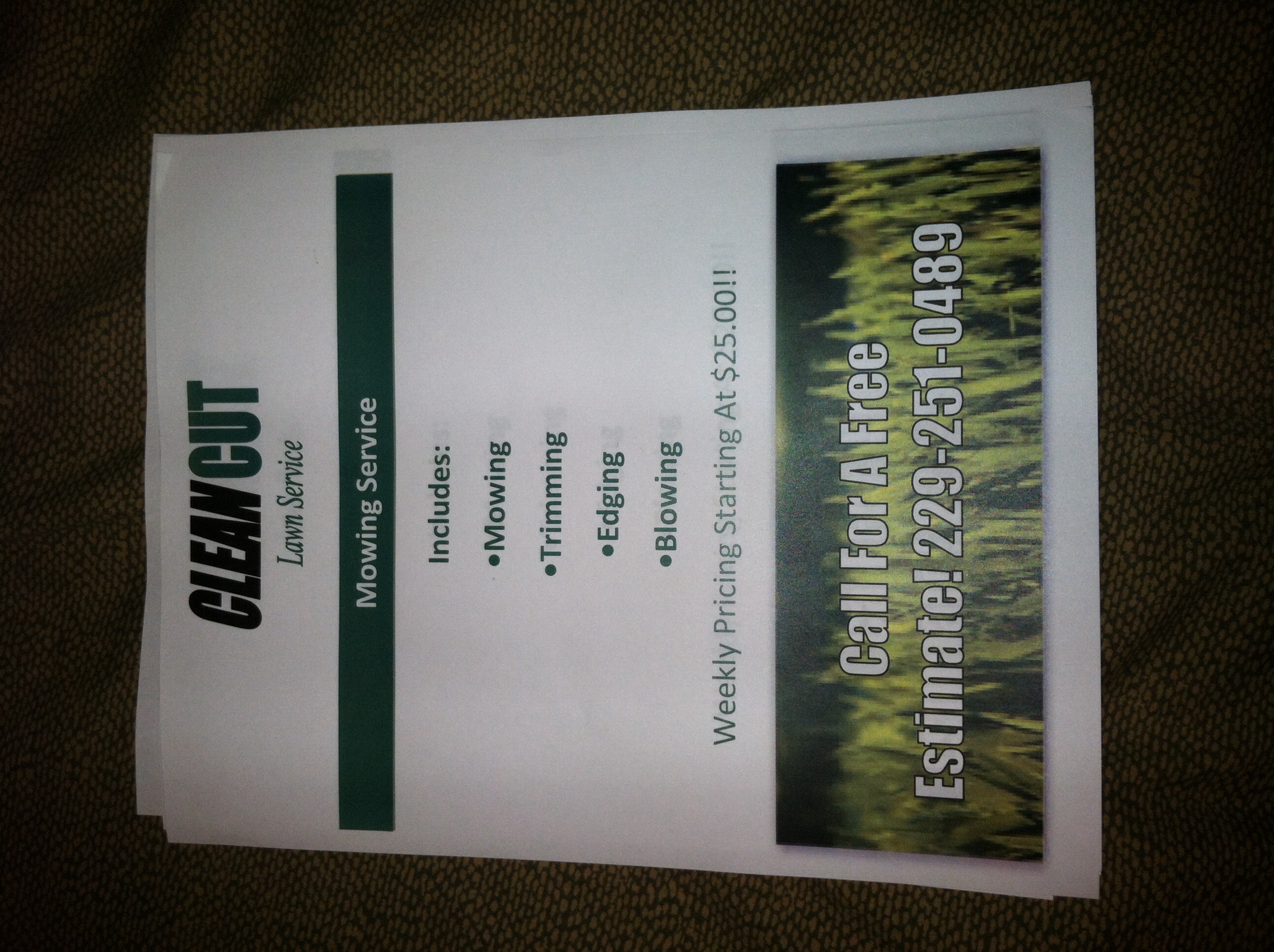 Need your lawn cut? We'll get it done right!