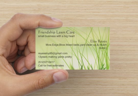 Friendship Lawn Care small business with a big heart