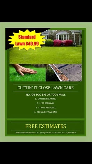 Cuttin it close lawn care