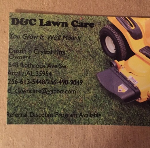 Call D&C LawnCare for all your lawn care needs