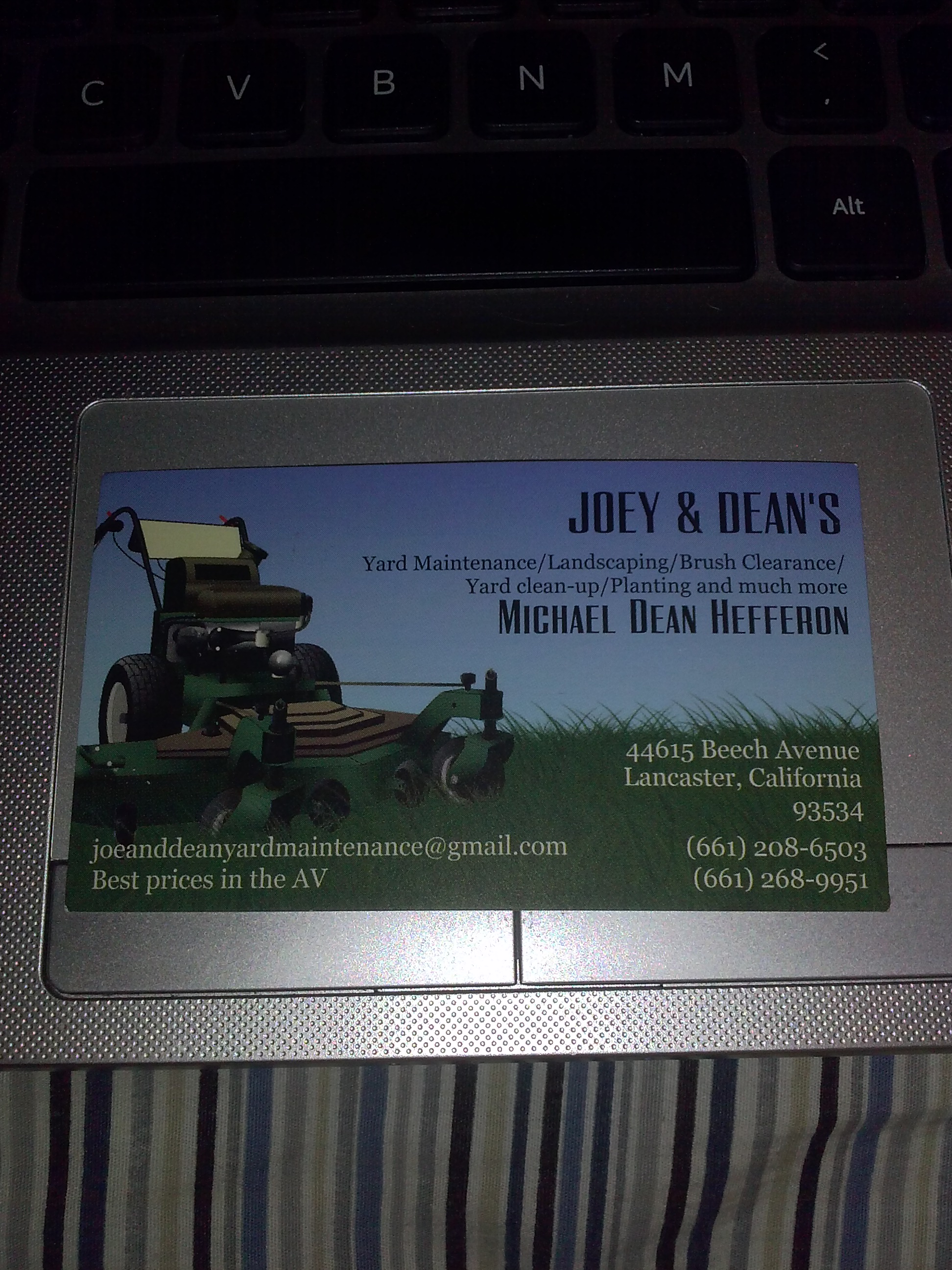 Joe & Dean Yard Maintenance: No job too big or too small, Free estimates for all aspects of yard maintenance