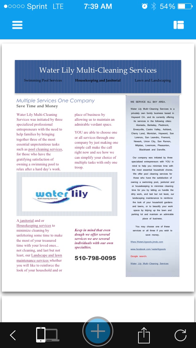 Water Lily Multicleaning Services